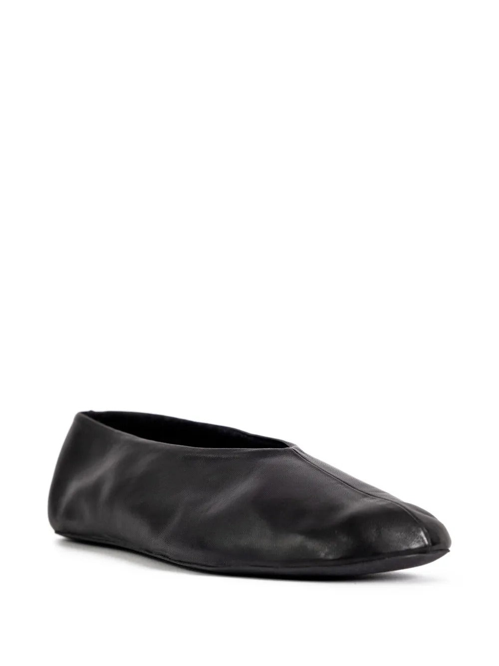 Black slipper, side view