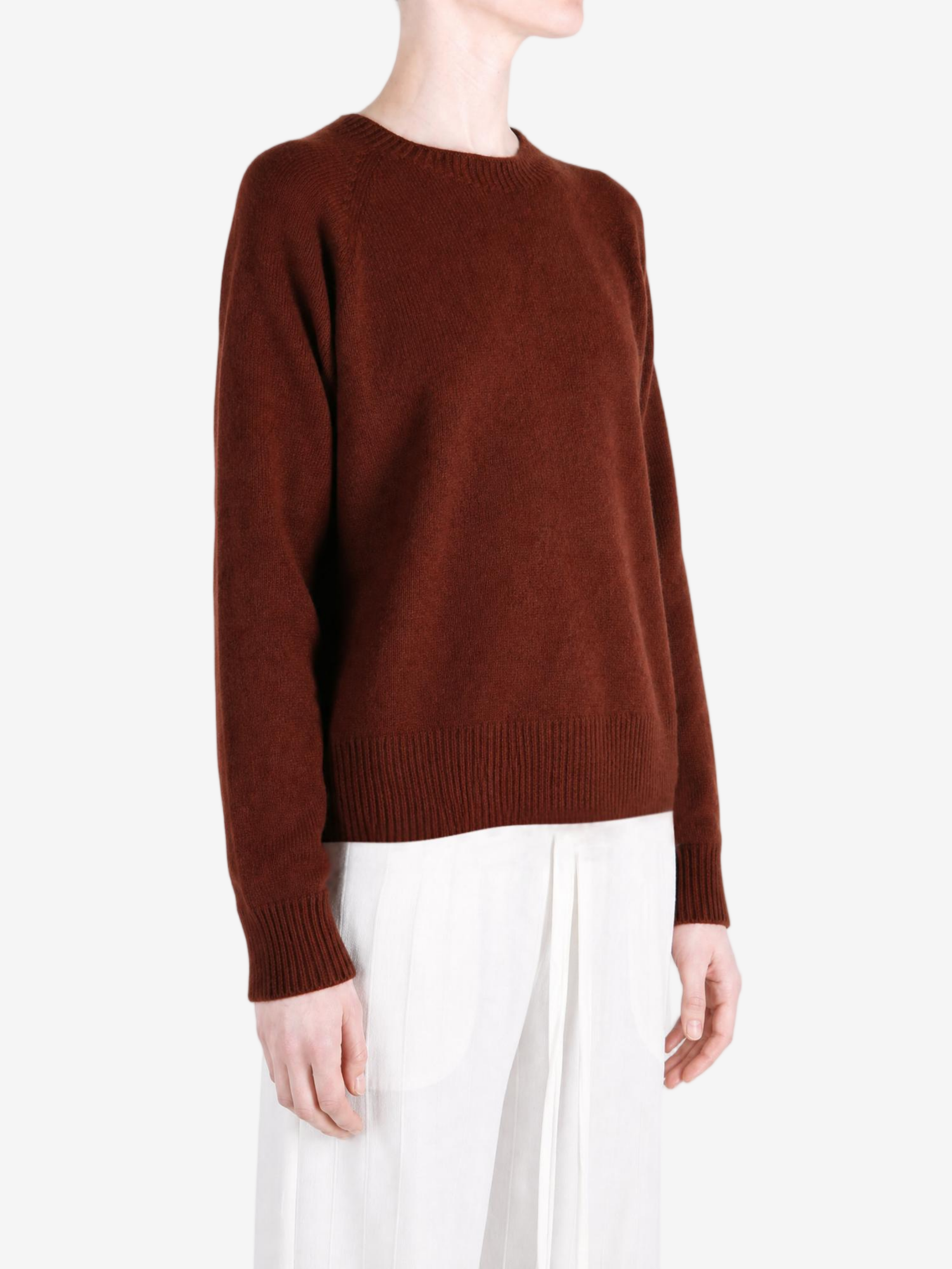 Brown t-shirt worn by a person, showing the t-shirt fit