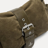 Close up of Green bag, showing detail