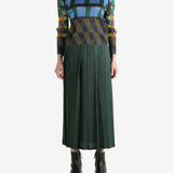 Blue top, full body view