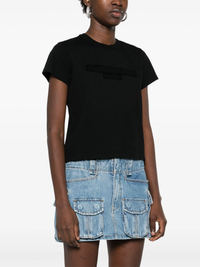 ALEXANDER WANG - Women Distressed Logo Shrunken Tee