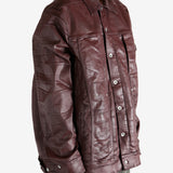 Red jacket worn by a person, showing the jacket's fit