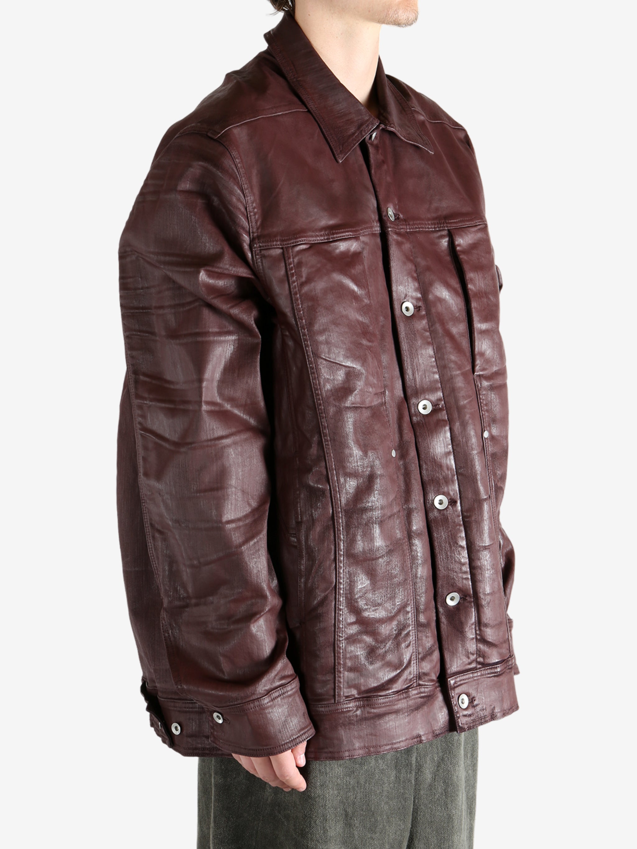 Red jacket worn by a person, showing the jacket's fit