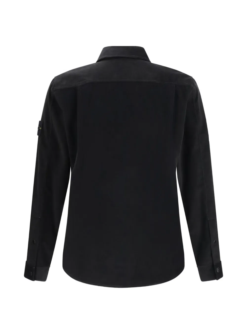 Black shirt, back view