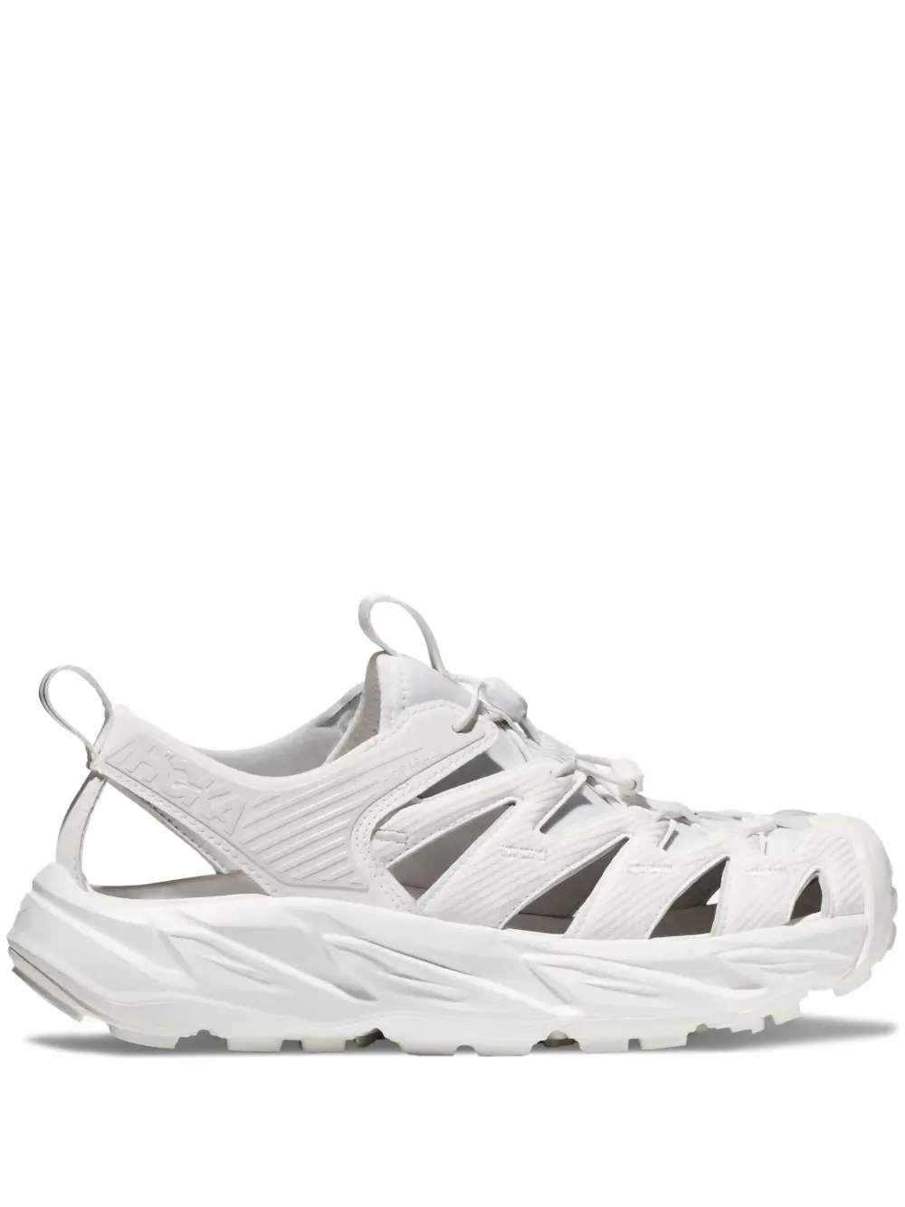 White sandals, front view