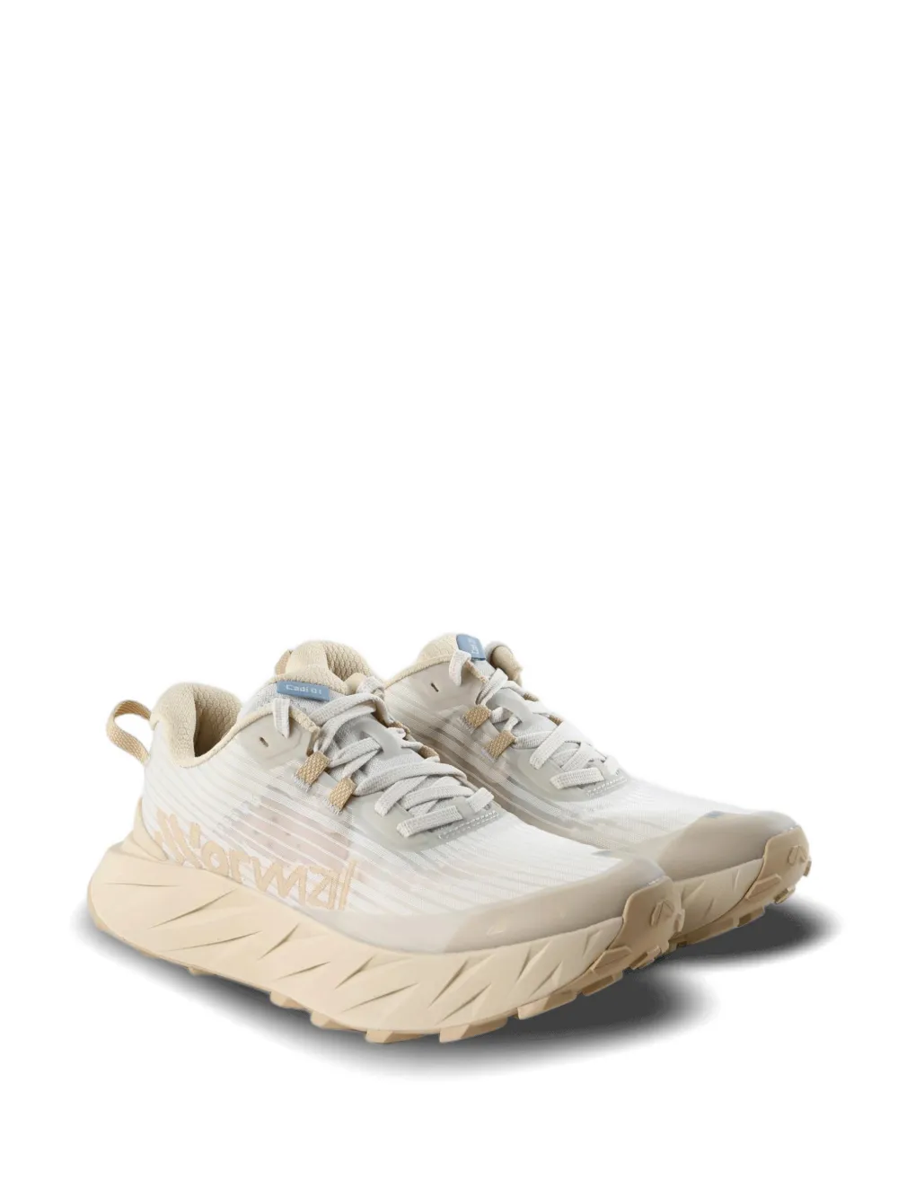 Tan shoes, front view