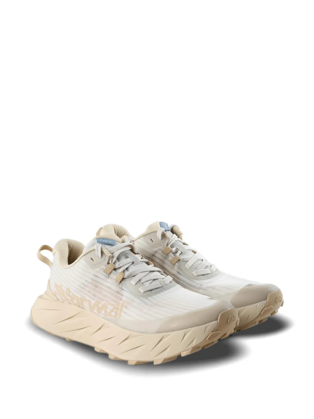 Tan shoes, front view