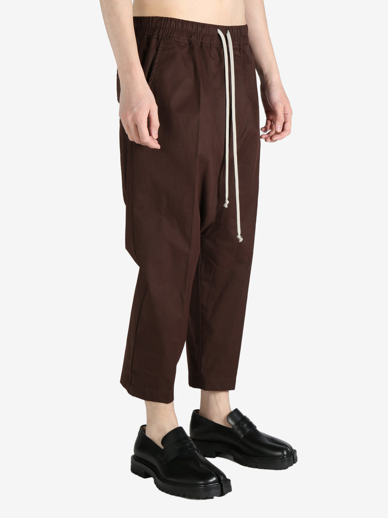 RICK OWENS - Men Drawstring Cropped Pantaloni