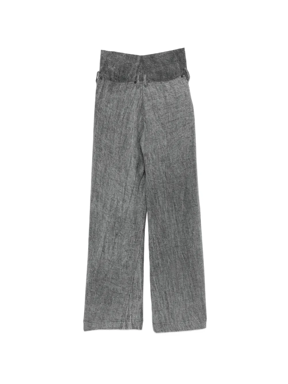 grey pant , back view