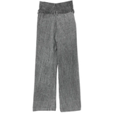 grey pant , back view