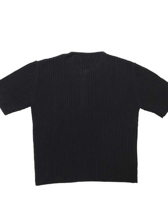 Black knitwear, front view