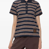 Navy top, full body view
