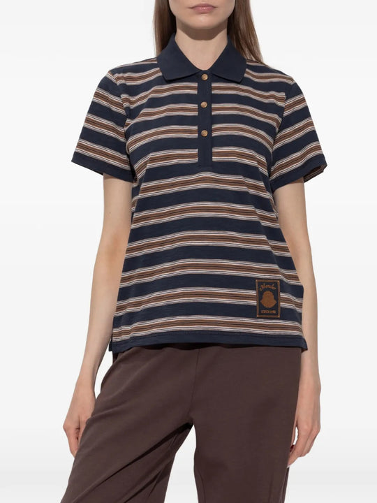 Navy top, full body view