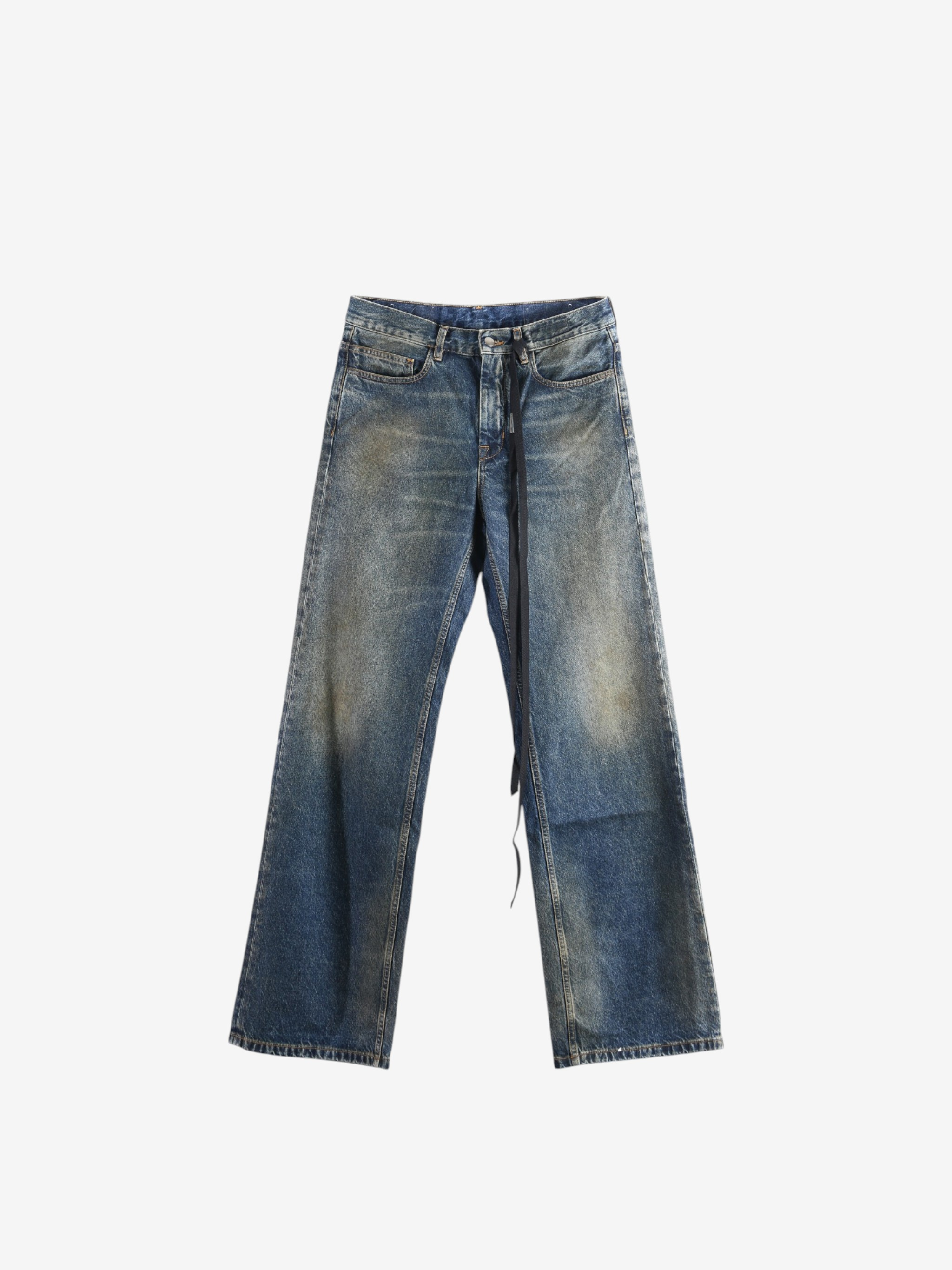Blue pants, front view