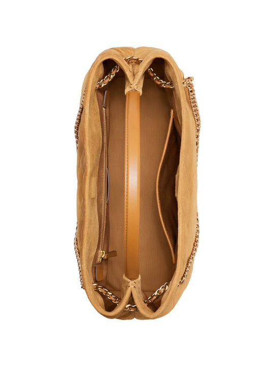 Tan bag, front view