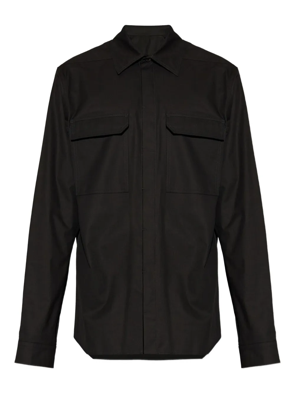 Black shirt, front view