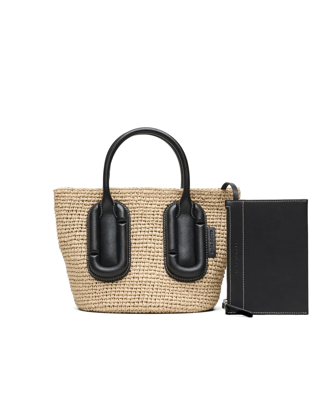 Tan bag, front view