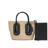 Tan bag, front view