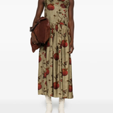 Tan dress,full body view