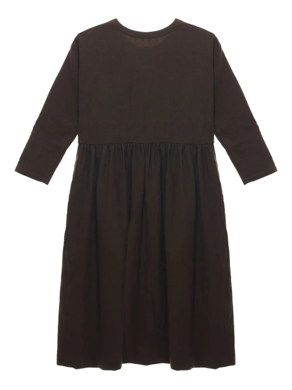 Brown dress, back view