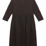 Brown dress, back view