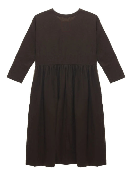 Brown dress, back view