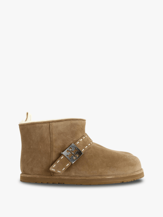 Tan boots, front view