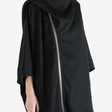 Black jackets worn by a person, showing the jackets fit