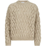 Tan knitwear, front view