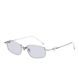 Silver eyeglasses,side view