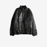 DOUBLET - Unisex Basketball Shoe Pocket Leather Jacket