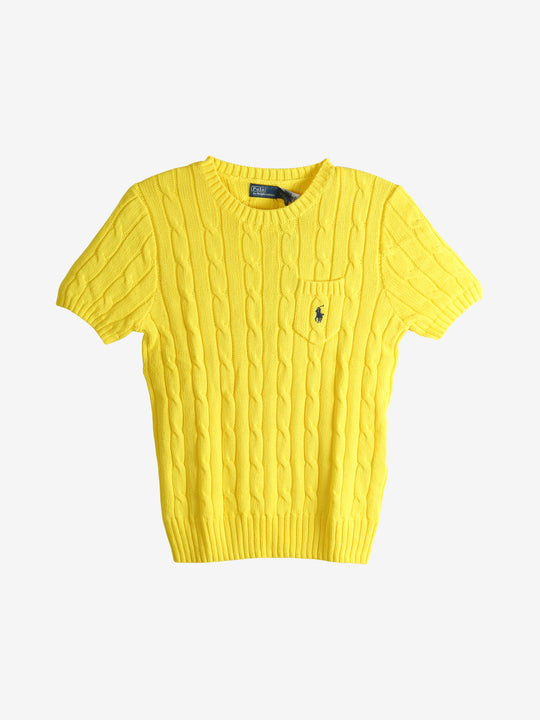Yellow sweater, front view