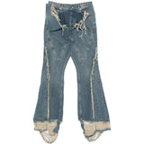 Blue pants, front view