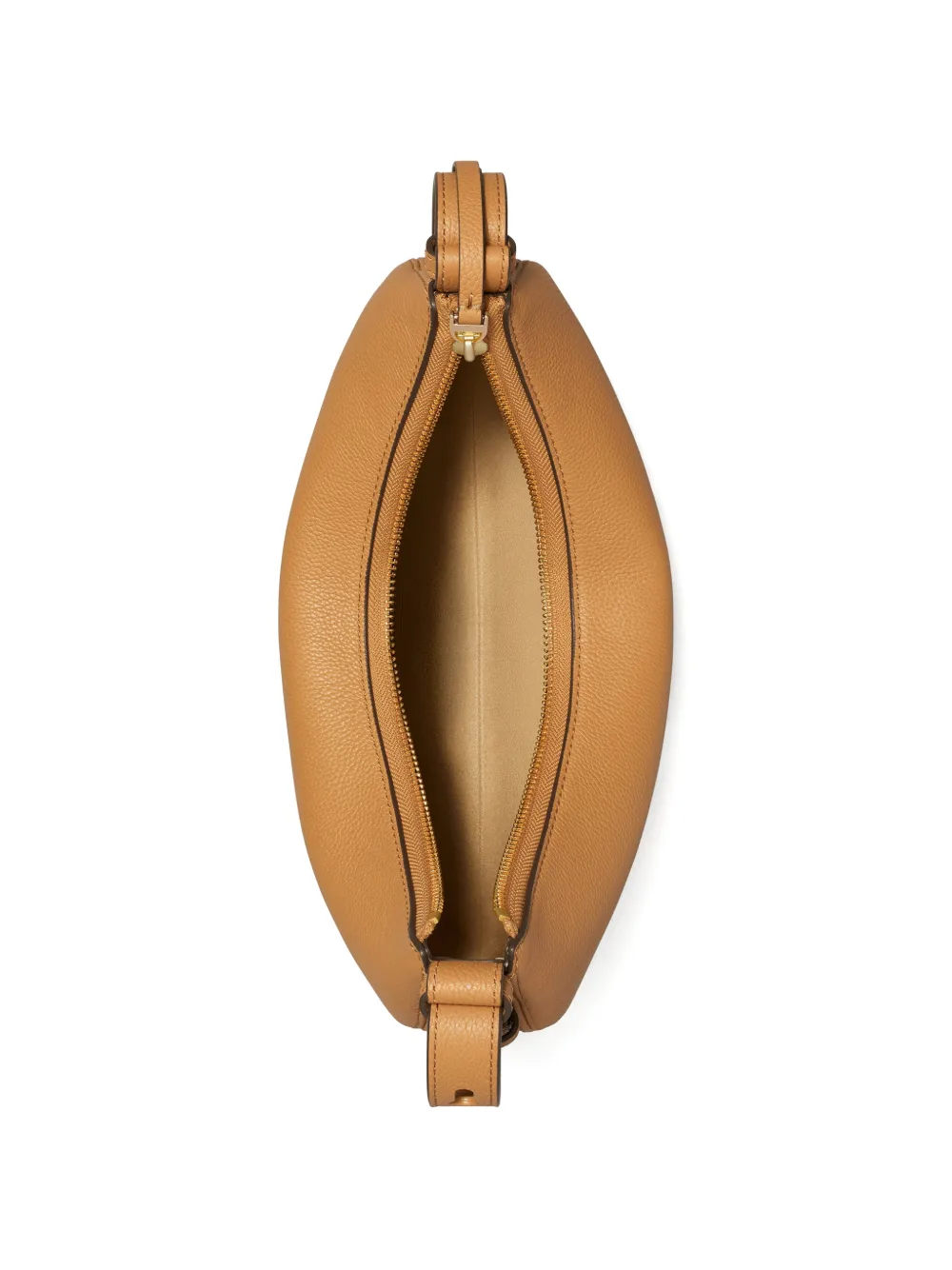 Tan bag, up view