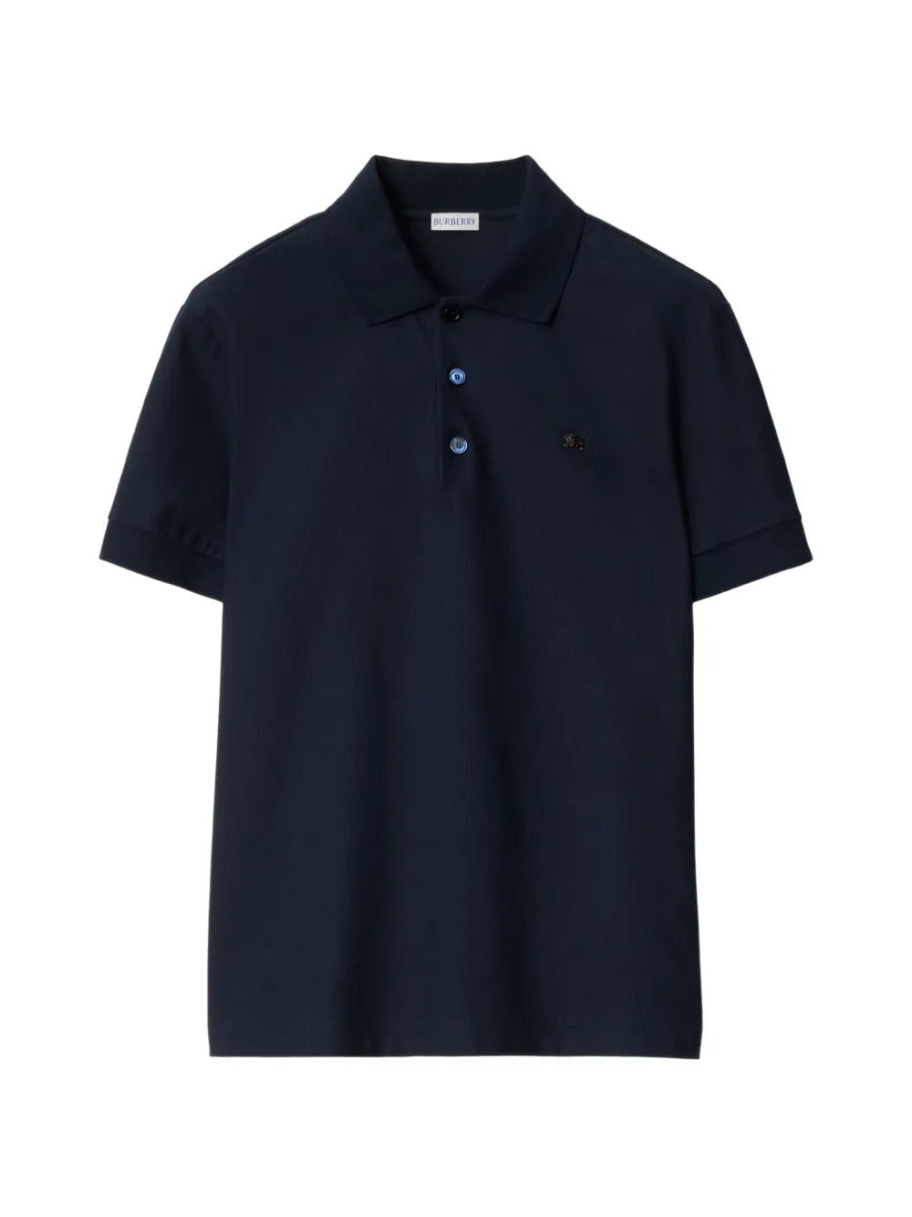 Navy polo, front view