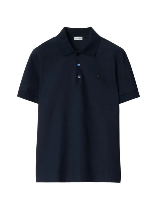 Navy polo, front view