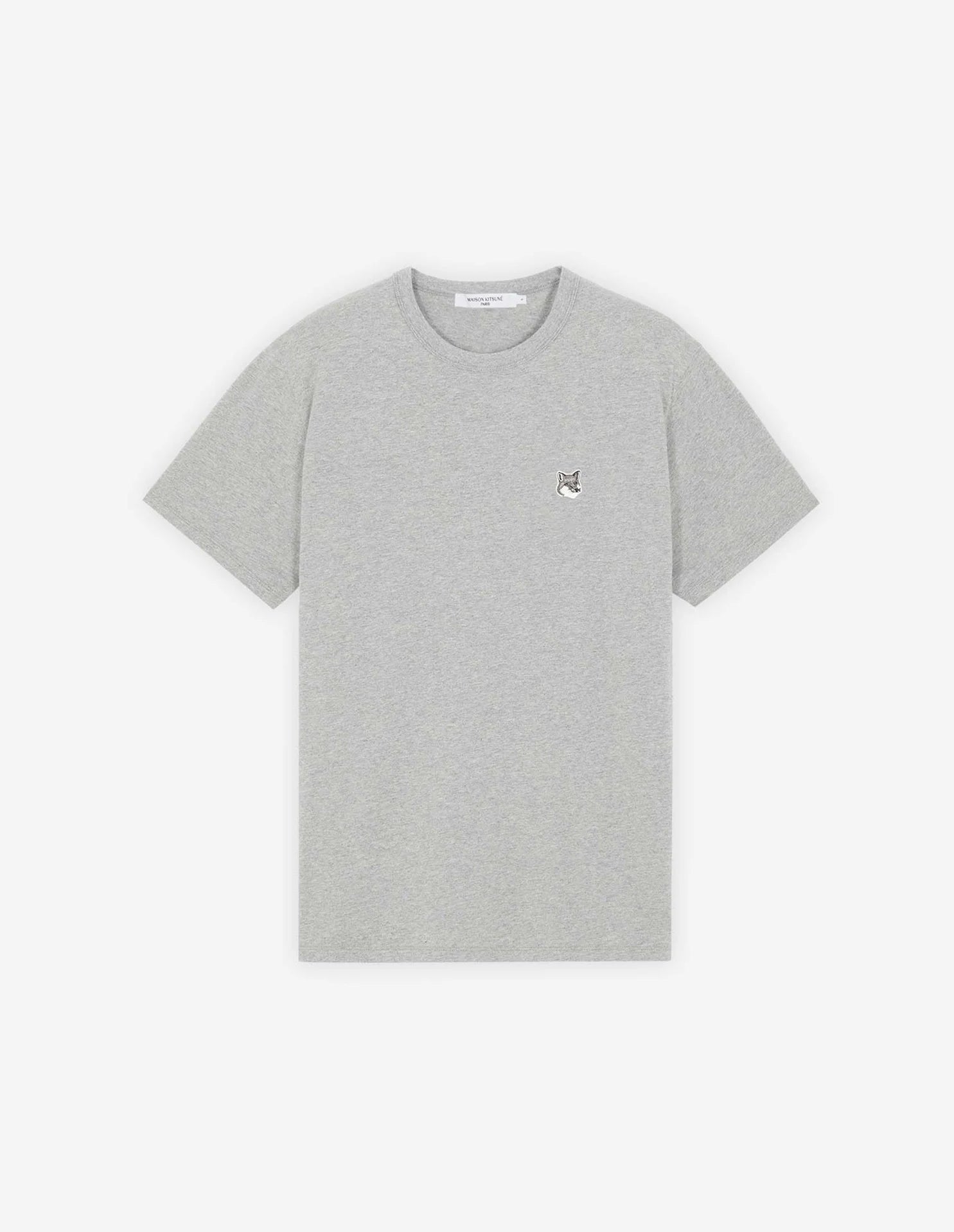 MAISON KITSUNE Men Grey Fox Head Patch Classic Tee-Shirt