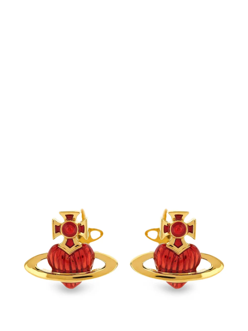 Yellow earrings, front view