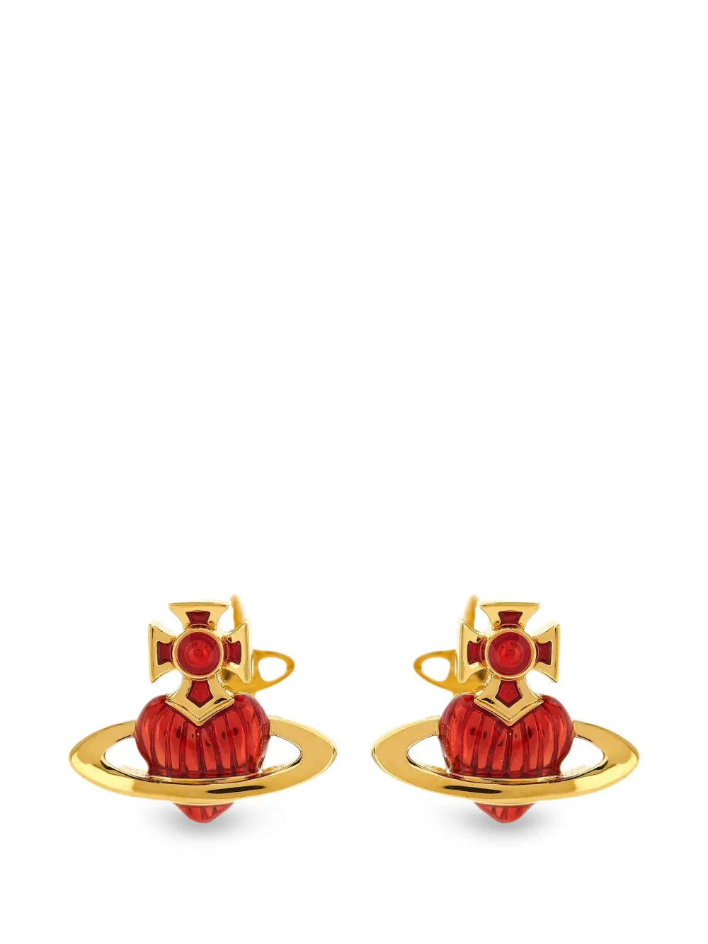 Yellow earrings, front view