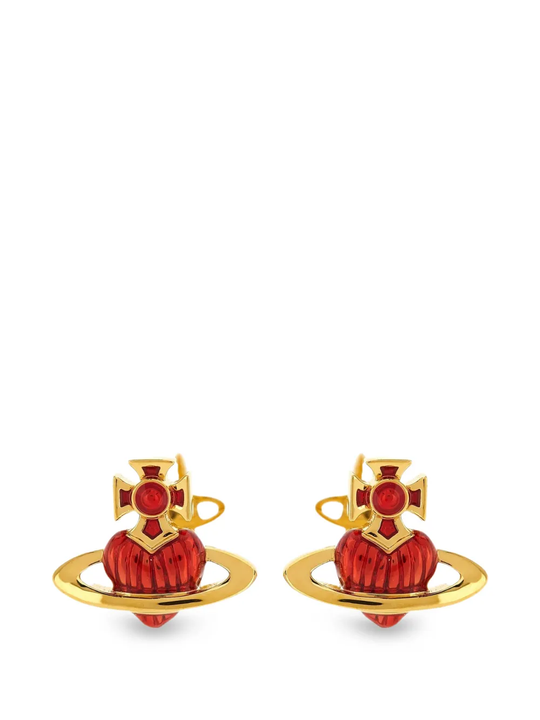 Yellow earrings, front view