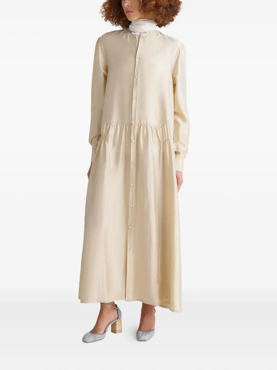 Tan dresses, full body view