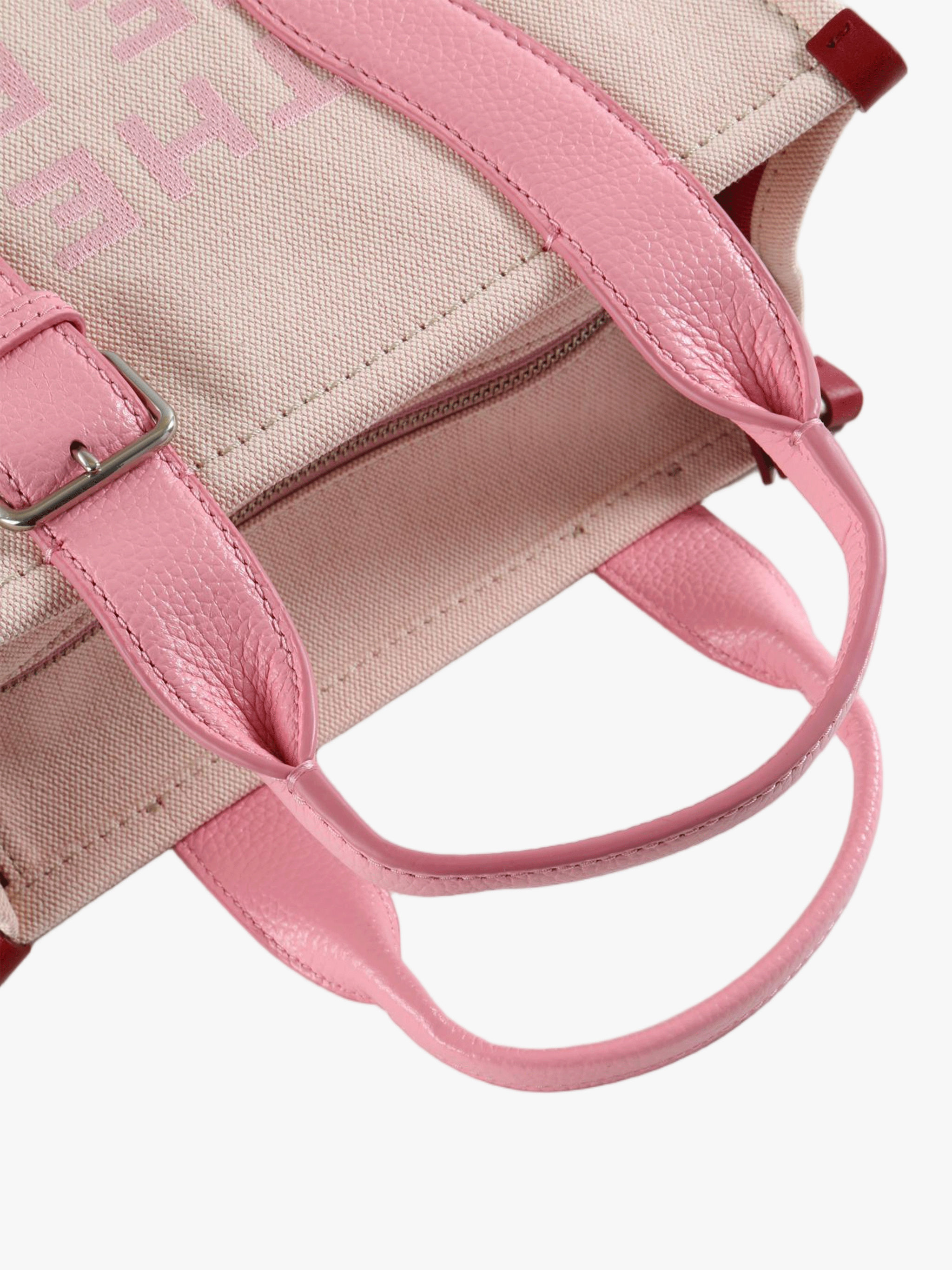 Close up of Pink bag, showing detail