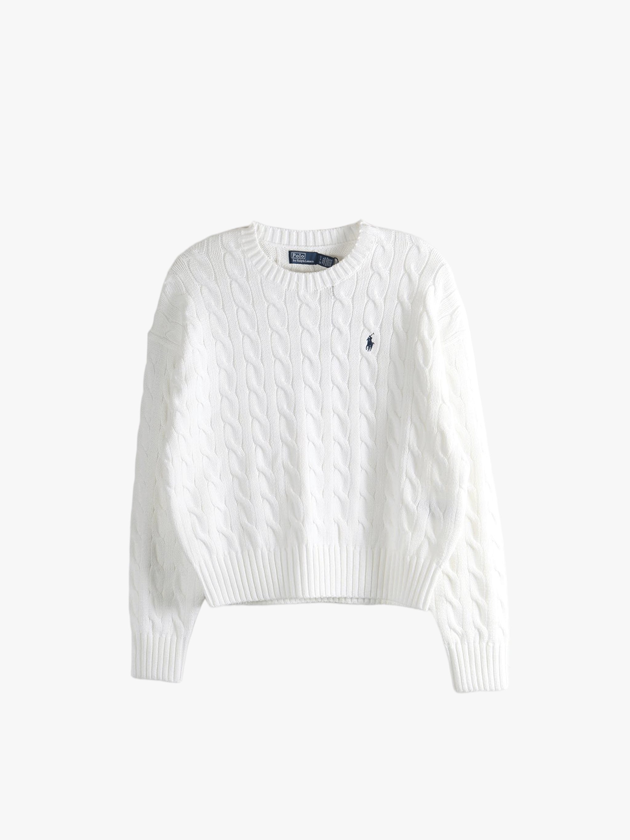 White sweater, front view