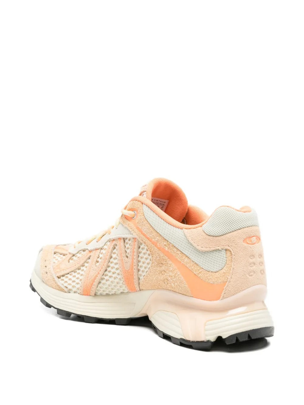 Orange sneaker, back view