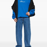 blue sweatshirt,full body view