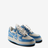 Blue sneakers, side view