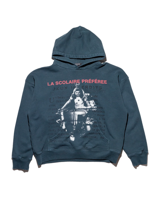 Green hoodie, front view