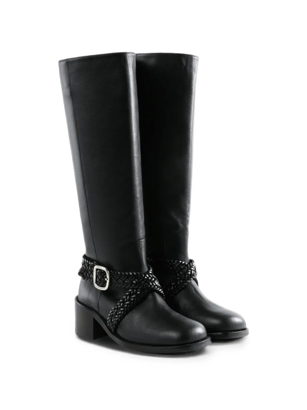Black boots, front view