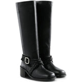 Black boots, front view