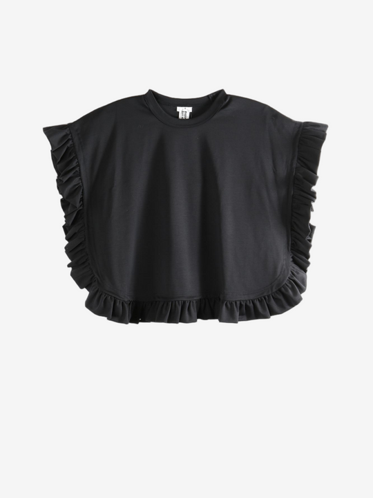 Black t-shirt, front view